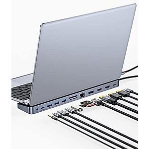 $51.99* | Baseus 12 in 1 Laptop Docking Station w/ 100W PD + 5000mAh Picogo MagSafe Charger at Amazon